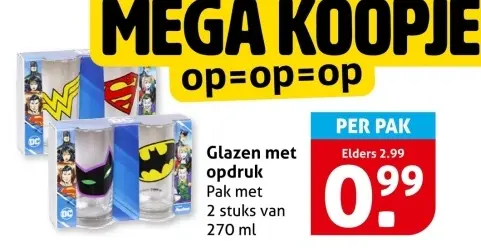 Glazen met opdruk