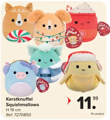 Promotie: Kerstknuffel Squishmallows