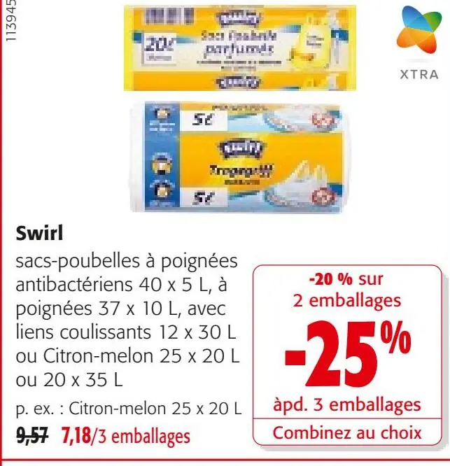 Offre: Swirl sacs-poubelles