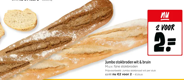 Promotie: Stokbroden wit & bruin