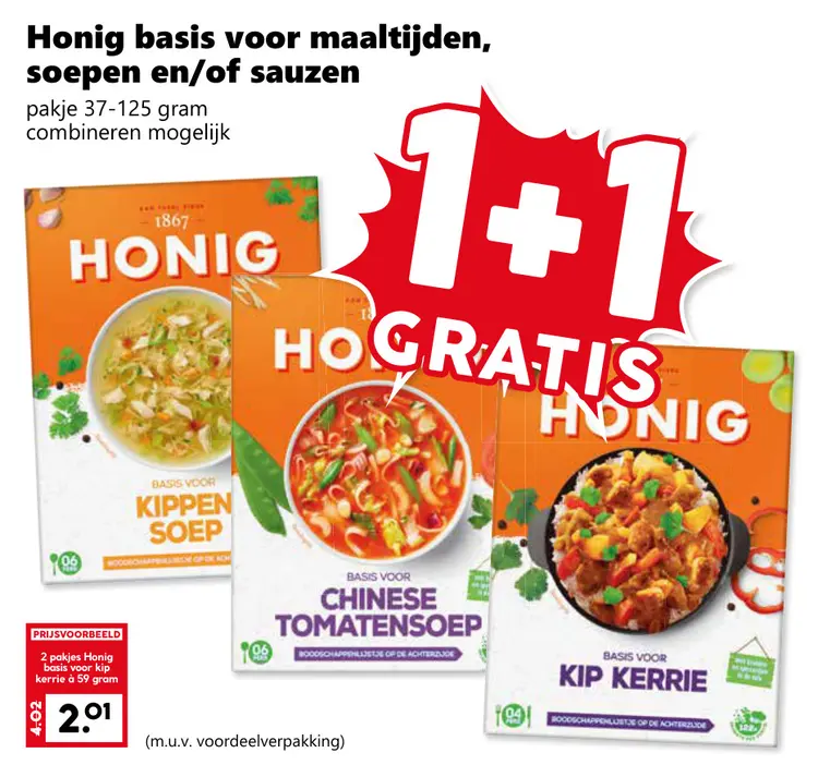 Aanbieding: Basis voor maaltijden, soepen en/of sauzen