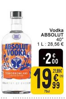 Aanbieding: Vodka ABSOLUT