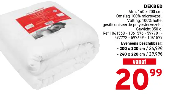 Promotie: Dekbed