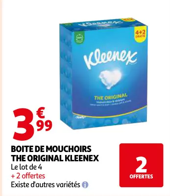 Promotie: Boite de mouchoirs the original Kleenex