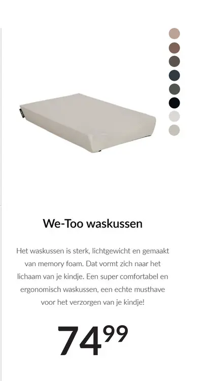 Aanbieding: We-Too waskussen