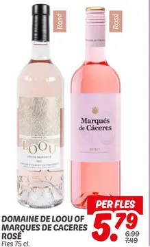 Aanbieding: DOMAINE DE LOOU OF MARQUES DE CACERES ROSÉ