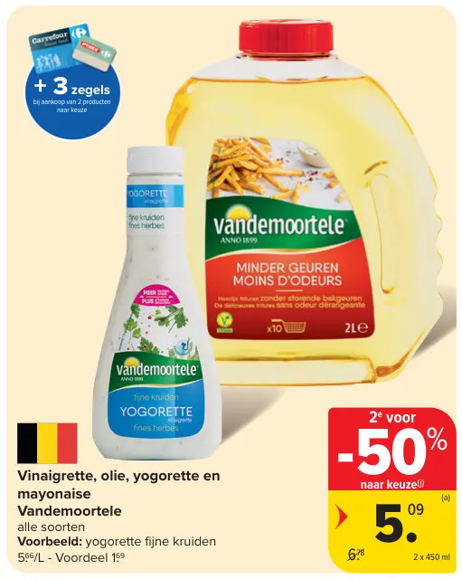 Promotie: Vinaigrette, olie, yogorette en mayonaise