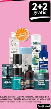 Aanbieding: Satin Care, Gillette, Gillette Intimate, Venus huid en schaamhaar, Gillette scheerschuim en scheergel