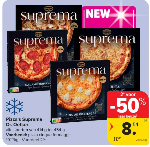 Promotie: Pizza's Suprema