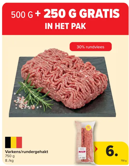Promotie: Varkens/rundgehakt