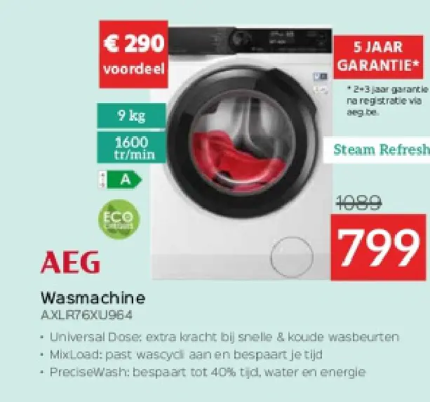 Promotie: Wasmachine