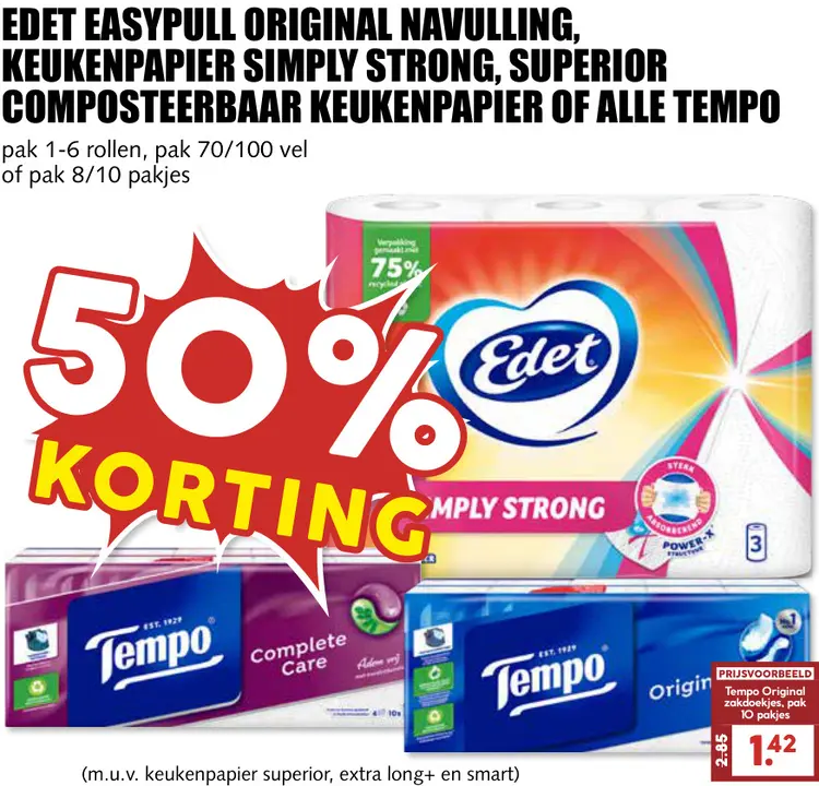 Aanbieding: Easypull Original Navulling, Keukenpapier Simply Strong, Superior Composteerbaar Keukenpapier Of Alle Tempo