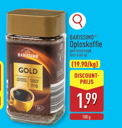 Promotie: Barissimo Oploskoffie Gold