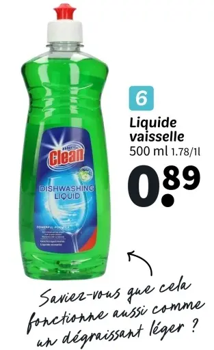 Offre: Liquide vaisselle