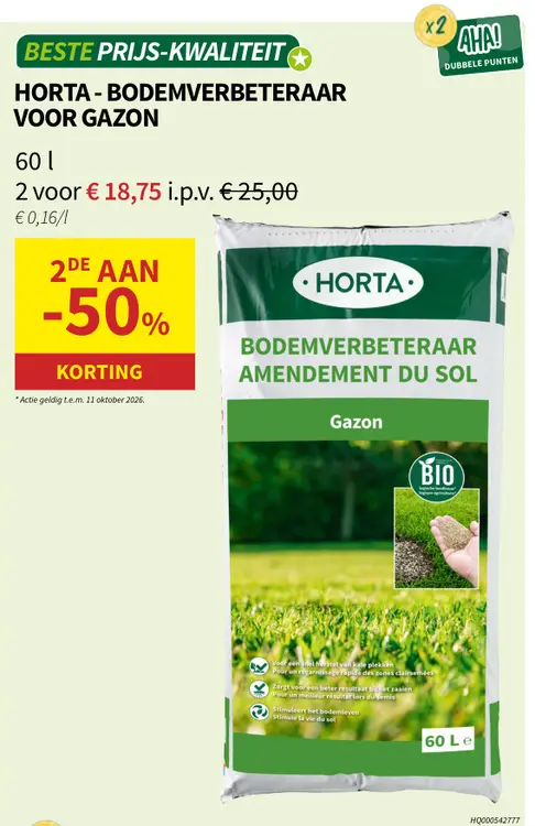 Promotie: Bodemverbeteraar voor gazon