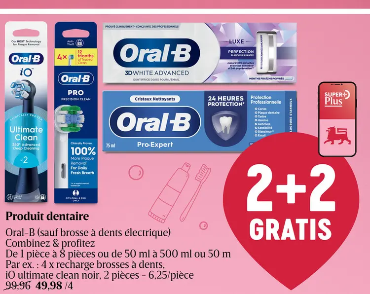 Offre: Produit dentaire Oral-B (sauf brosse à dents 