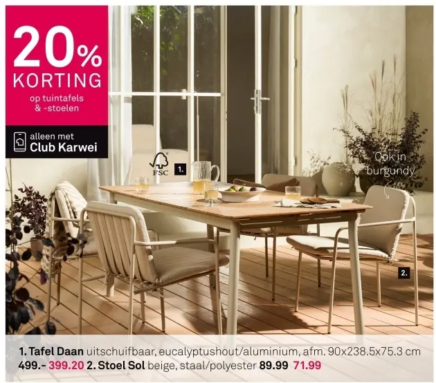 Aanbieding: Tafel Daan of Stoel Sol