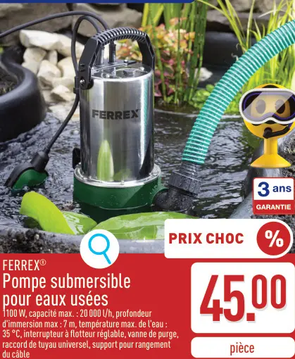 Offre: Pompe submersible pour eaux usées