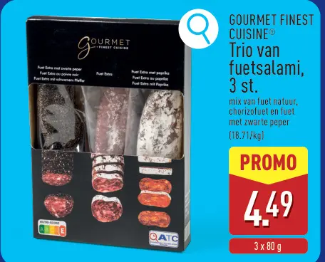 Promotie: Trio van fuetsalami