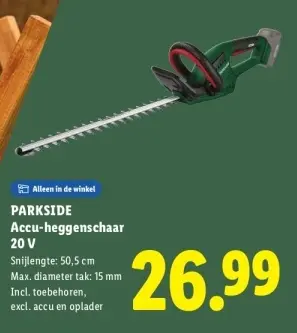 Aanbieding: Accu-heggenschaar 20 V
