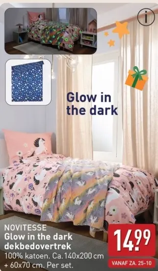 Aanbieding: Glow in the dark dekbedovertrek