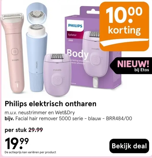 Aanbieding: Philips elektrisch ontharen