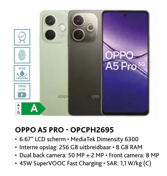 Aanbieding: Oppo a5 pro - opcph2695