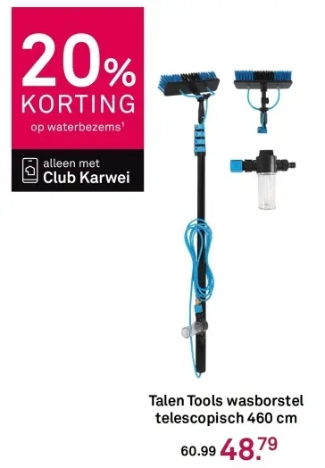 Aanbieding: Talen Tools wasborstel telescopisch 460 cm