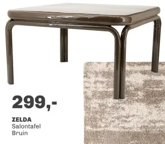 Aanbieding: ZELDA Salontafel Bruin