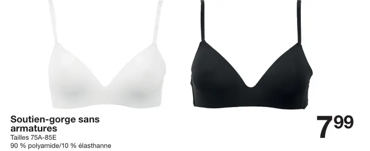 Offre: Soutien-gorge sans armatures