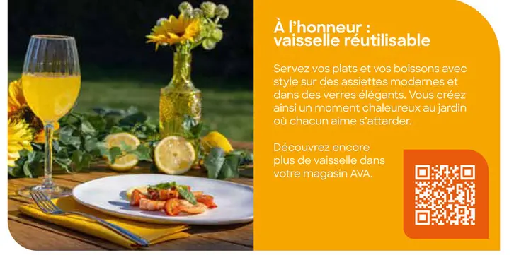 Offre: Vaisselle réutilisable
