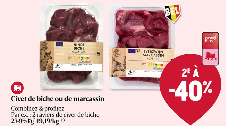 Offre: Civet de biche ou de marcassin
