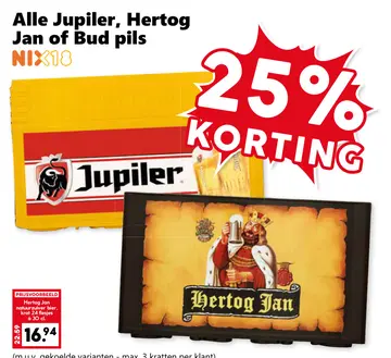 Aanbieding: Hertog Jan, Jupiler, Bud Pils