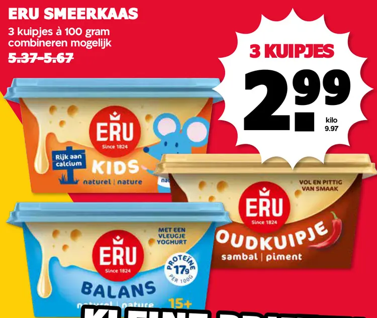Aanbieding: Eru smeerkaas