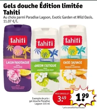 Offre: Gels douche Édition limitée