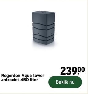 Aanbieding: Regenton Aqua tower antraciet