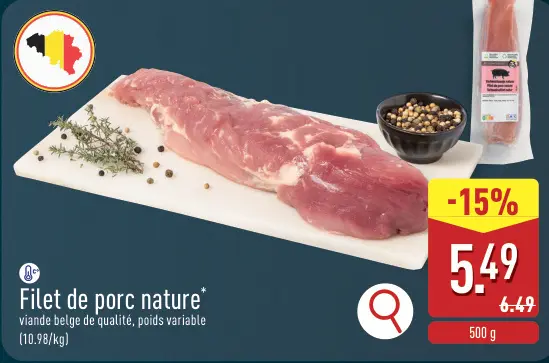 Offre: Filet de porc nature