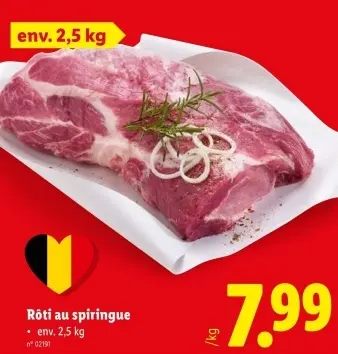 Offre: Rôti au spiringue