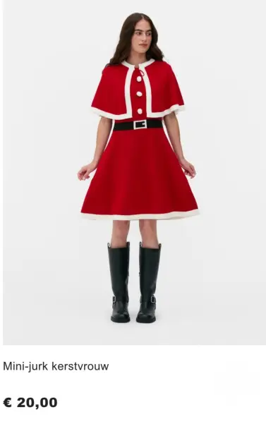 Aanbieding: Mini-jurk kerstvrouw