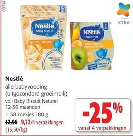 Promotie: Alle babyvoeding (uitgezonderd groeimelk)