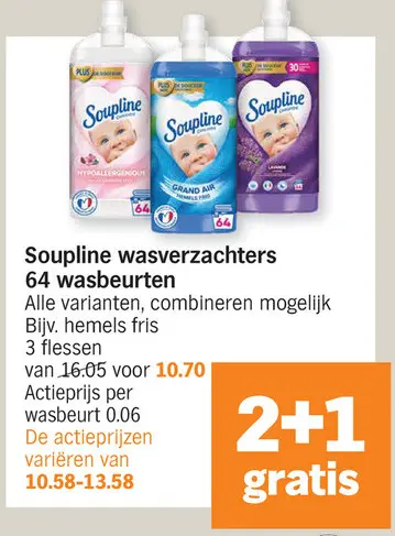 Promotie: Soupline wasverzachters