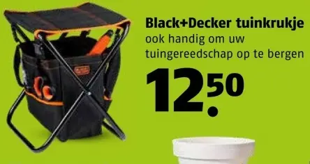Aanbieding: Black+Decker tuinkrukje