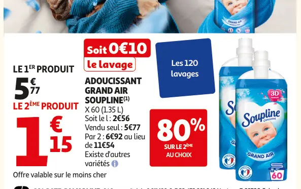 Offre: Adoucissant GRAND AIR SOUPLINE