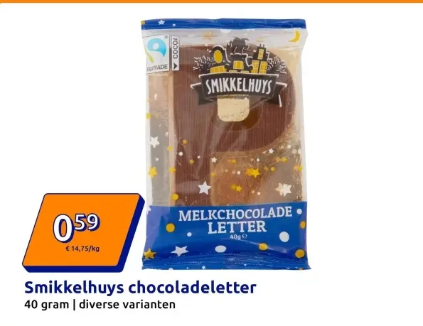 Aanbieding: Smikkelhuys chocoladeletter