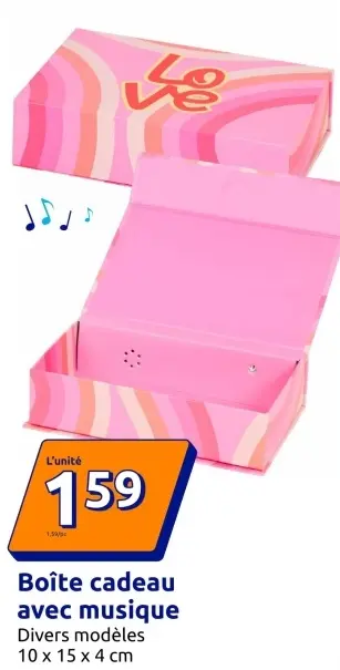 Offre: Boîte cadeau avec musique