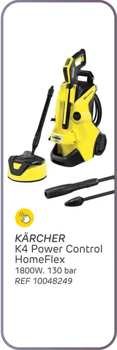 Aanbieding: Kärcher hogedrukreiniger k4 power control home - 1800w - 130 bar - 420l/u - slang van 8m - terrasreiniger - vuilfrees