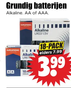 Aanbieding: Grundig batterijen