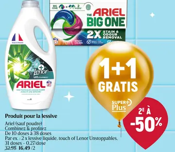 Offre: Ariel (sauf poudre)