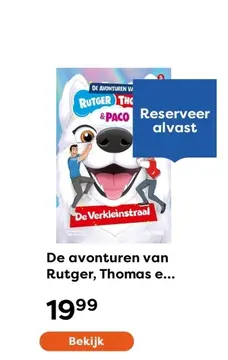 Aanbieding: De avonturen van Rutger, Thomas en Paco