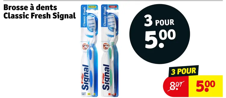 Offre: Brosse à dents Classic Fresh